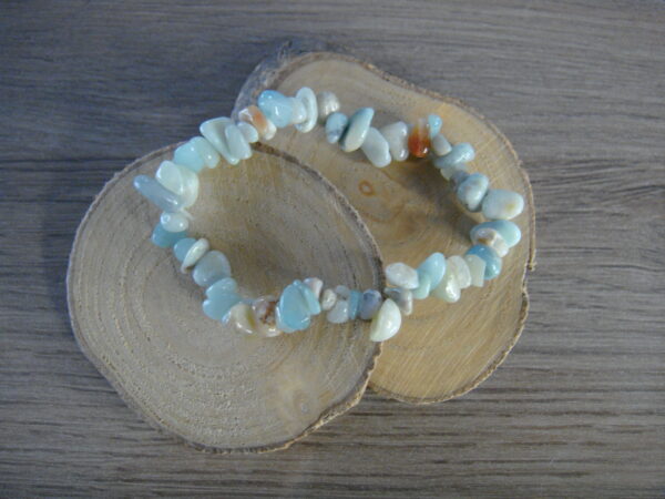 Bracelet élastique en pierre naturelle baroque – Image 2