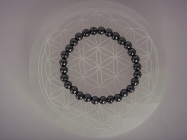 Bracelet élastique en pierre d'Hématite – Image 6