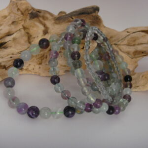 Bracelet élastique en pierre de Fluorite