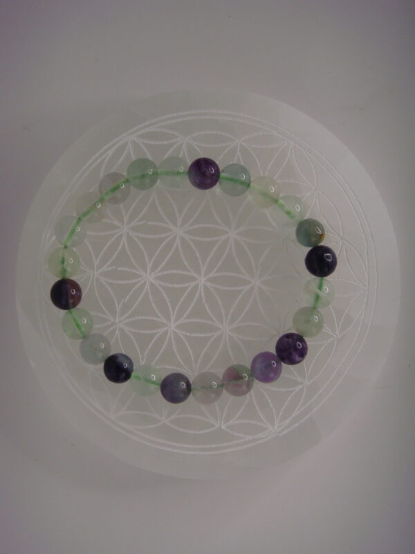 Bracelet élastique en pierre de Fluorite – Image 5