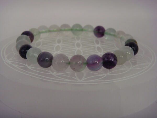 Bracelet élastique en pierre de Fluorite – Image 4