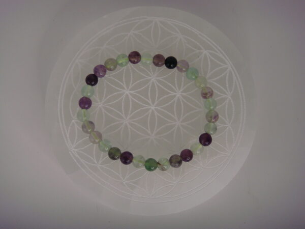 Bracelet élastique en pierre de Fluorite – Image 3