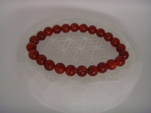 Bracelet élastique en pierre de Cornaline – Image 4