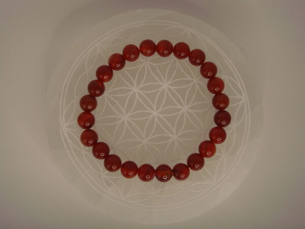 Bracelet élastique en pierre de Cornaline – Image 3