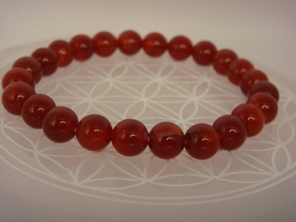 Bracelet élastique en pierre de Cornaline – Image 2