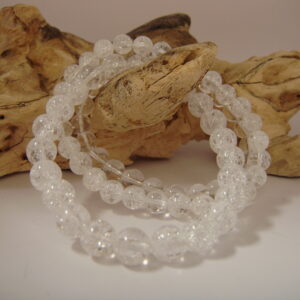 Bracelet élastique en pierre de Cristal de Roche
