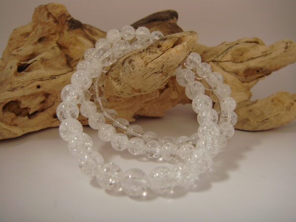 Bracelet élastique en pierre de Cristal de Roche