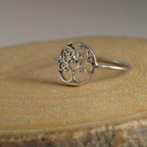Bague argent motif Baobab Arbre de vie