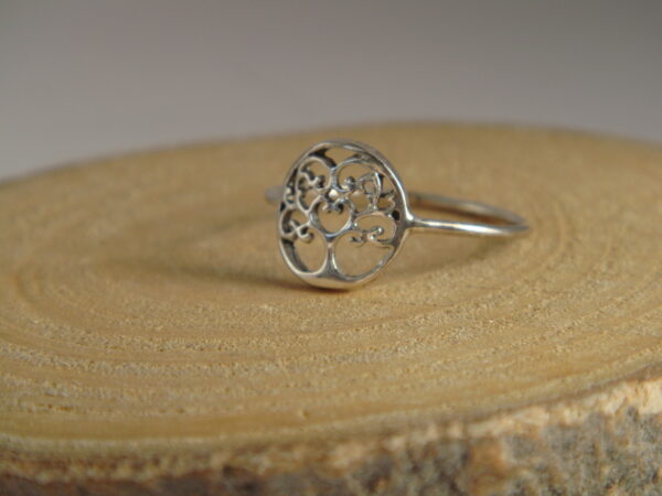 Bague argent motif Baobab Arbre de vie