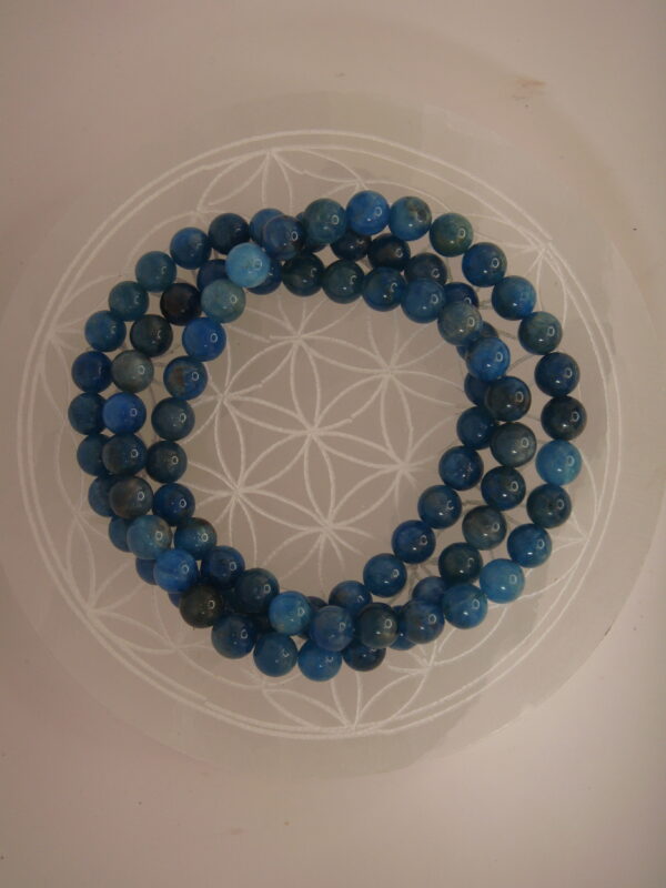 Bracelet élastique en pierre d'Apatite – Image 3
