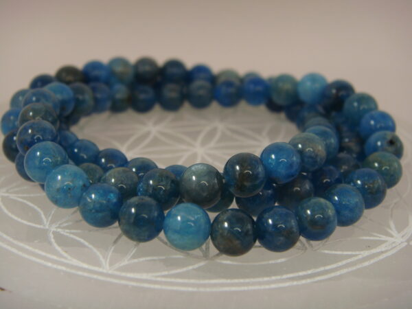 Bracelet élastique en pierre d'Apatite – Image 2