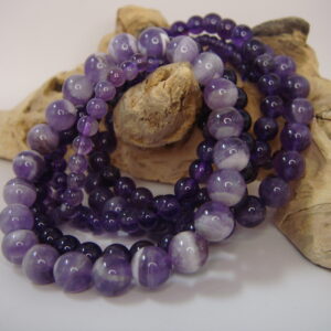 Bracelet élastique en pierre d'Améthyste