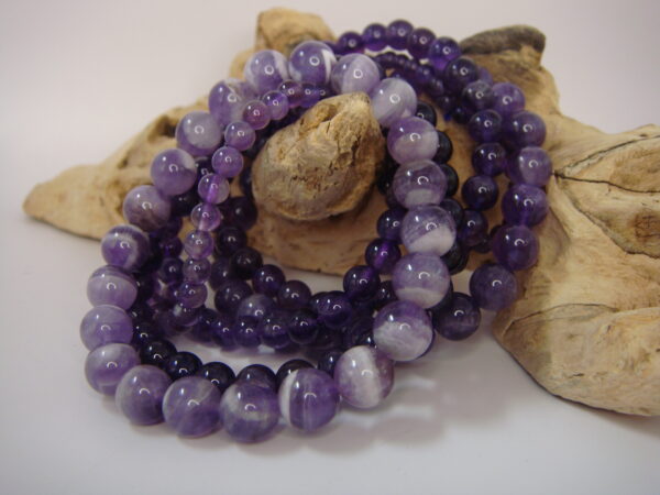 Bracelet élastique en pierre d'Améthyste