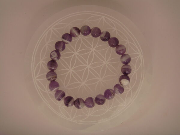 Bracelet élastique en pierre d'Améthyste – Image 3