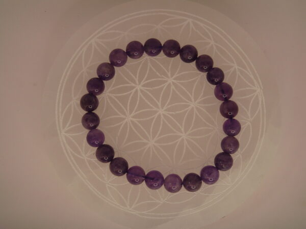 Bracelet élastique en pierre d'Améthyste – Image 6