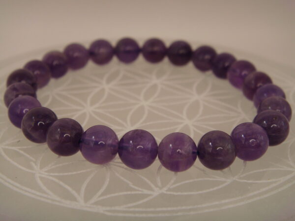 Bracelet élastique en pierre d'Améthyste – Image 2