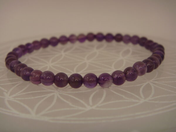 Bracelet élastique en pierre d'Améthyste – Image 4