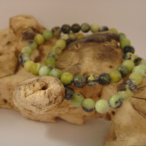 Bracelet élastique en pierre de Chrysoprase