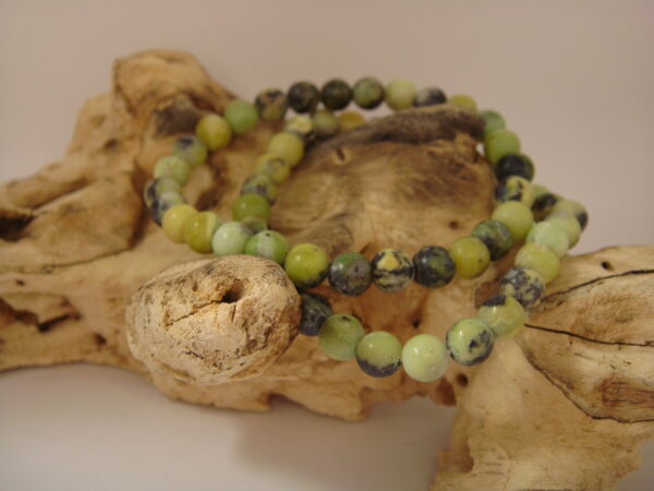 Bracelet élastique en pierre de Chrysoprase