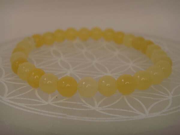 Bracelet élastique en pierre de Calcite orange