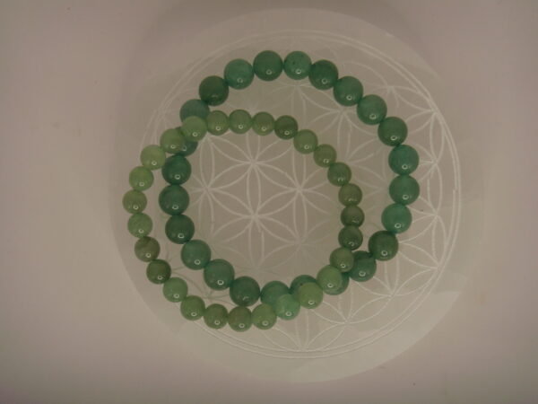 Bracelet élastique en pierre d'Aventurine – Image 3