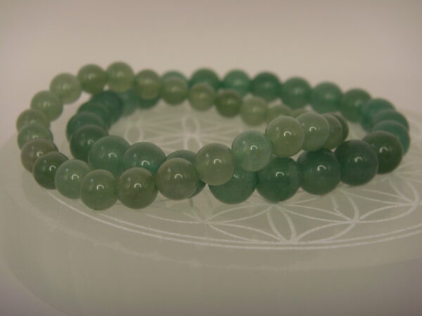 Bracelet élastique en pierre d'Aventurine – Image 2