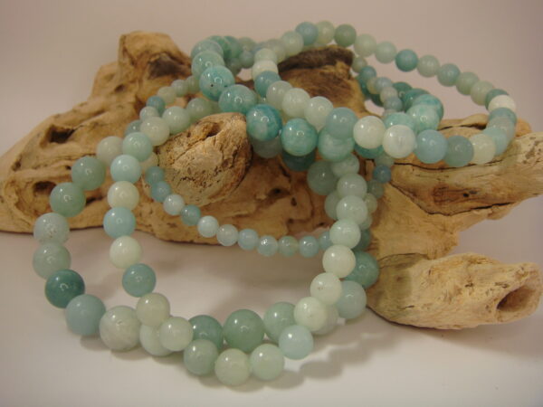 Bracelet élastique en pierre d'Amazonite