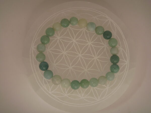 Bracelet élastique en pierre d'Amazonite – Image 6