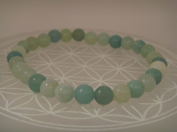 Bracelet élastique en pierre d'Amazonite – Image 4