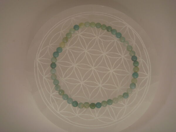 Bracelet élastique en pierre d'Amazonite – Image 5