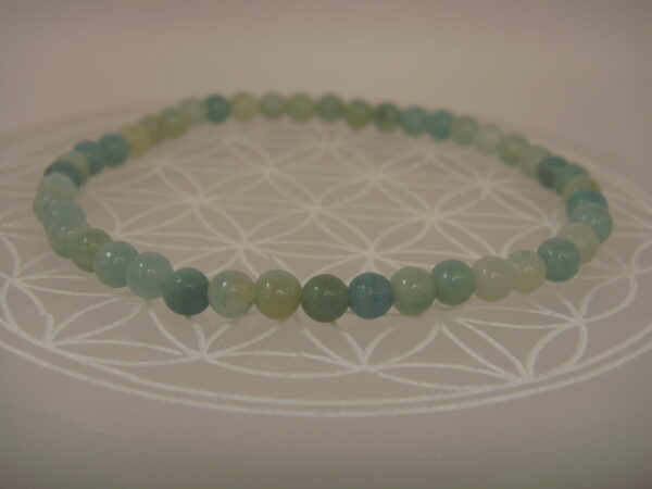 Bracelet élastique en pierre d'Amazonite – Image 7