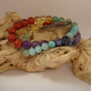 Bracelet élastique en pierres des 7 chakras