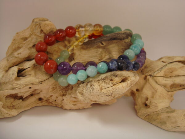 Bracelet élastique en pierres des 7 chakras