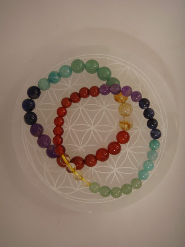 Bracelet élastique en pierres des 7 chakras – Image 3