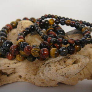 Bracelet élastique en pierre d'Œil de Tigre
