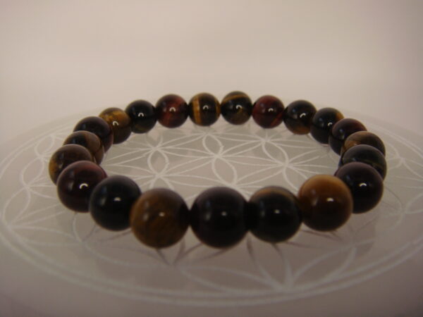 Bracelet élastique en pierre d'Œil de Tigre – Image 5