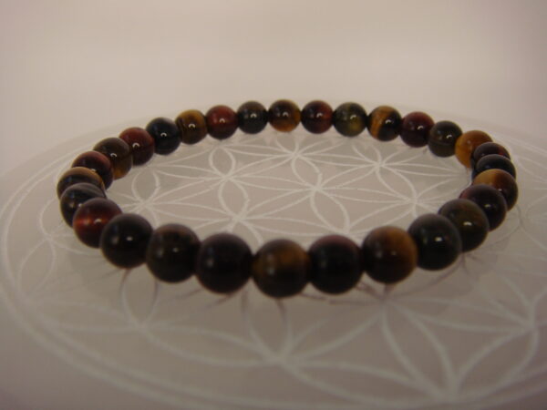 Bracelet élastique en pierre d'Œil de Tigre – Image 6