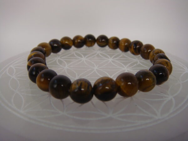 Bracelet élastique en pierre d'Œil de Tigre – Image 8