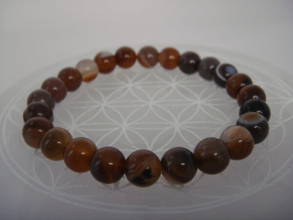 Bracelet élastique en pierre d'Agate – Image 4