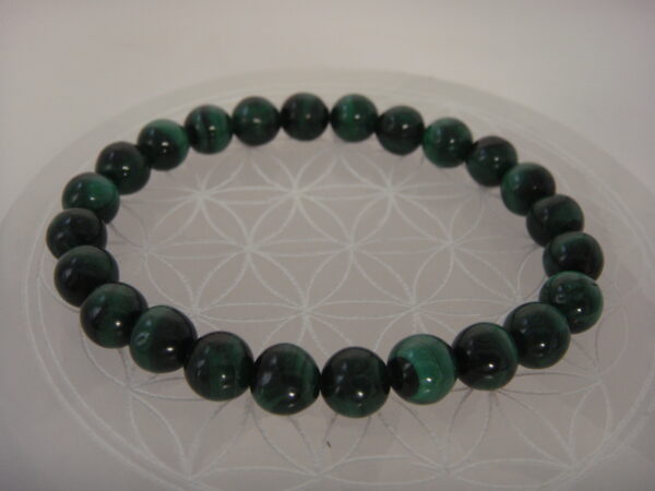 Bracelet élastique en pierre de Malachite – Image 3