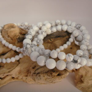 Bracelet élastique en pierre d'Howlite