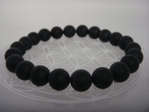 Bracelet élastique en pierre d'Onyx – Image 5