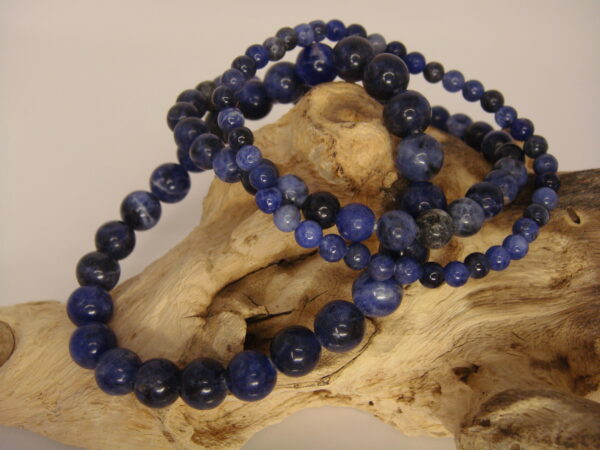 Bracelet élastique en pierre de Sodalite