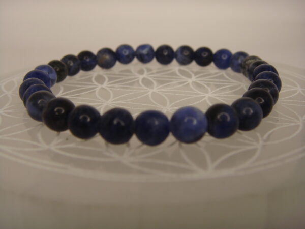 Bracelet élastique en pierre de Sodalite – Image 3