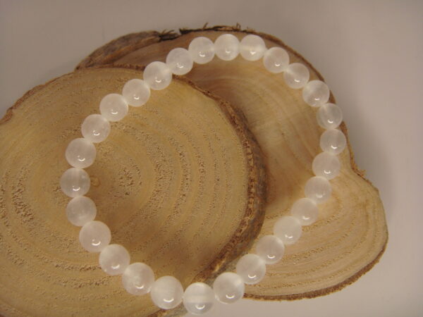Bracelet élastique en pierre de Sélénite – Image 3