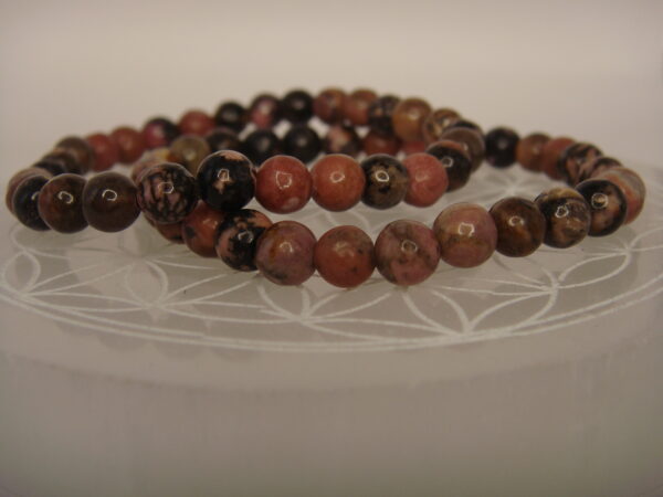 Bracelet élastique en pierre de Rhodonite – Image 3