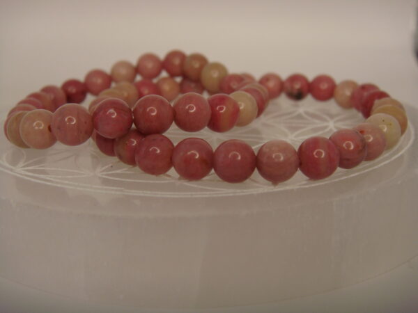 Bracelet élastique en pierre de Rhodonite – Image 5