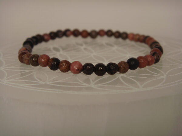 Bracelet élastique en pierre de Rhodonite – Image 4