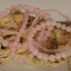 Bracelet élastique en pierre de Quartz rose