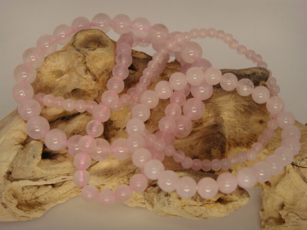Bracelet élastique en pierre de Quartz rose
